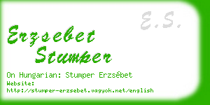 erzsebet stumper business card
